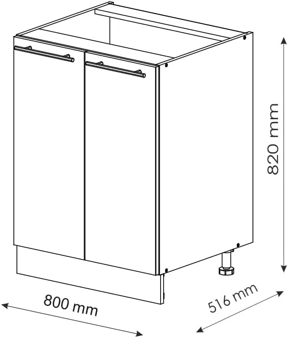 Vicco Armario para Horno Empotrado Fame-Line, Antracita-Oro/Roble Dorado, 60 cm sin encimera