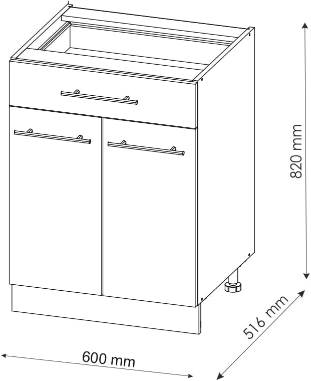 Vicco Armario para Horno Empotrado Fame-Line, Antracita-Oro/Roble Dorado, 60 cm sin encimera